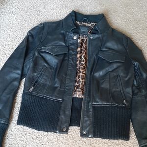 Leather black jacket